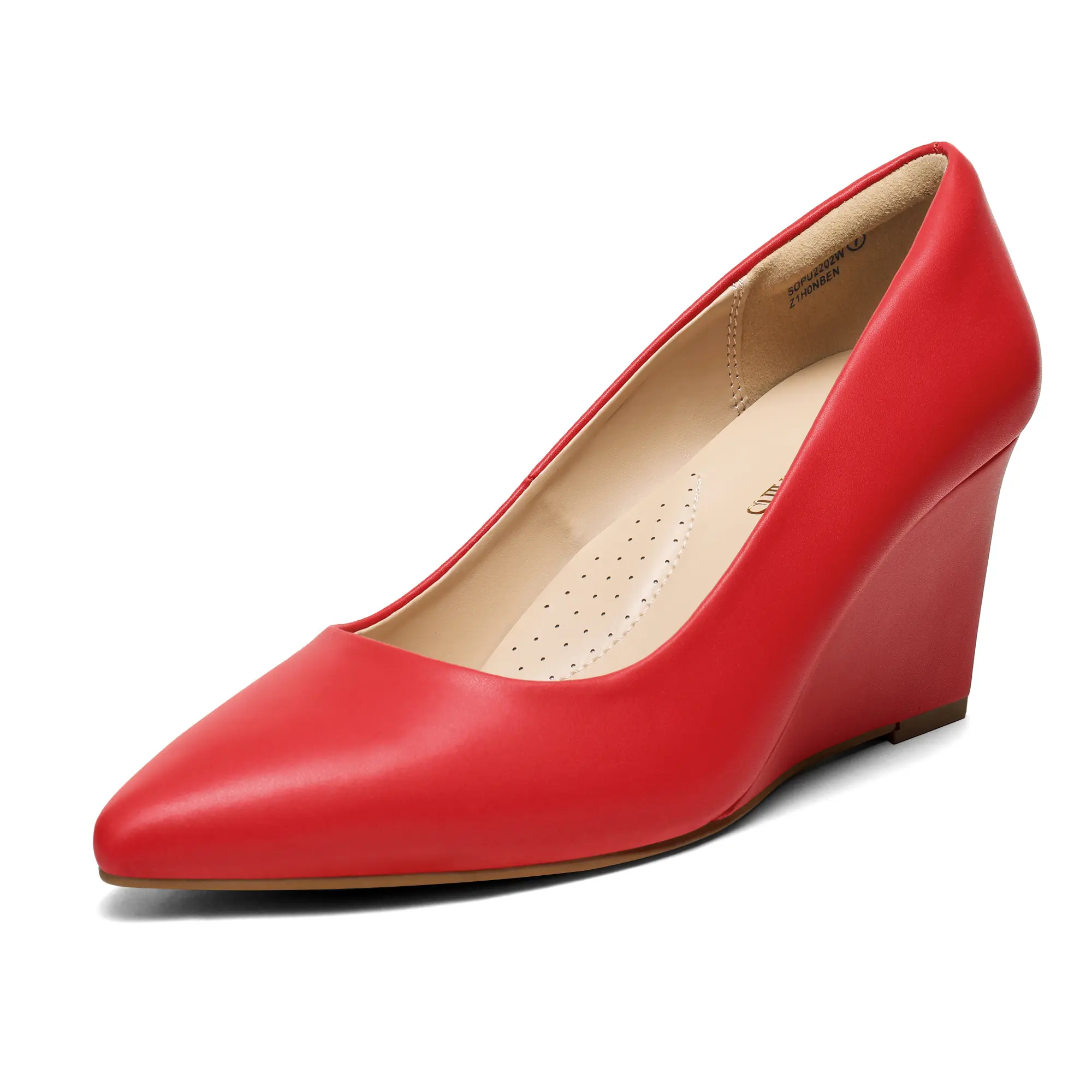Dream Pairs Women's Elegant Pointed-Toe Wedge Pumps with 3 in Heel and Arch Support, Stylish Footwear for Work, Wedding