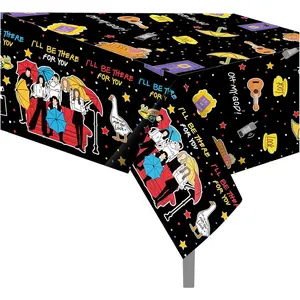 1Pc 54 x 87 Inch Plastic Party Tablecloth Long Table Cover for Family Bestie Kids Baby Shower Birthday Dinner Picnic Kitchen Event Use