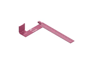 Morgan Square 12” Pink Aluminum Carpenter’s Square for Precision Measurement Durable Accurate Tool with Wide Tape Measure Mount & Centerline Marking