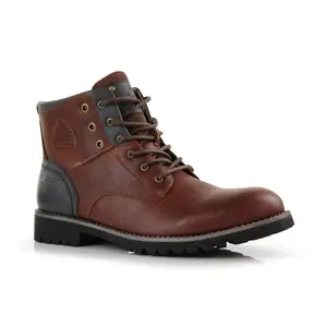 Polar Fox Homer classic two-tone work boots, in Brown, Men's Size 6.5 - 13