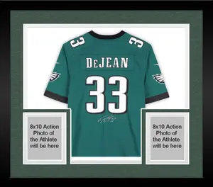 Framed Cooper DeJean Philadelphia Eagles Super Bowl LIX Champions Autographed Nike Super Bowl LIX Green Game Jersey - Fanatics Authentic Certified
