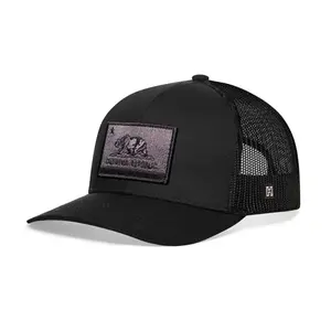 California Flag Trucker Hat  |  Black tactical Snapback