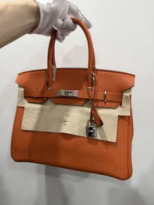 Pre-owned HERMÈS Hermes Birkin 30 Orange