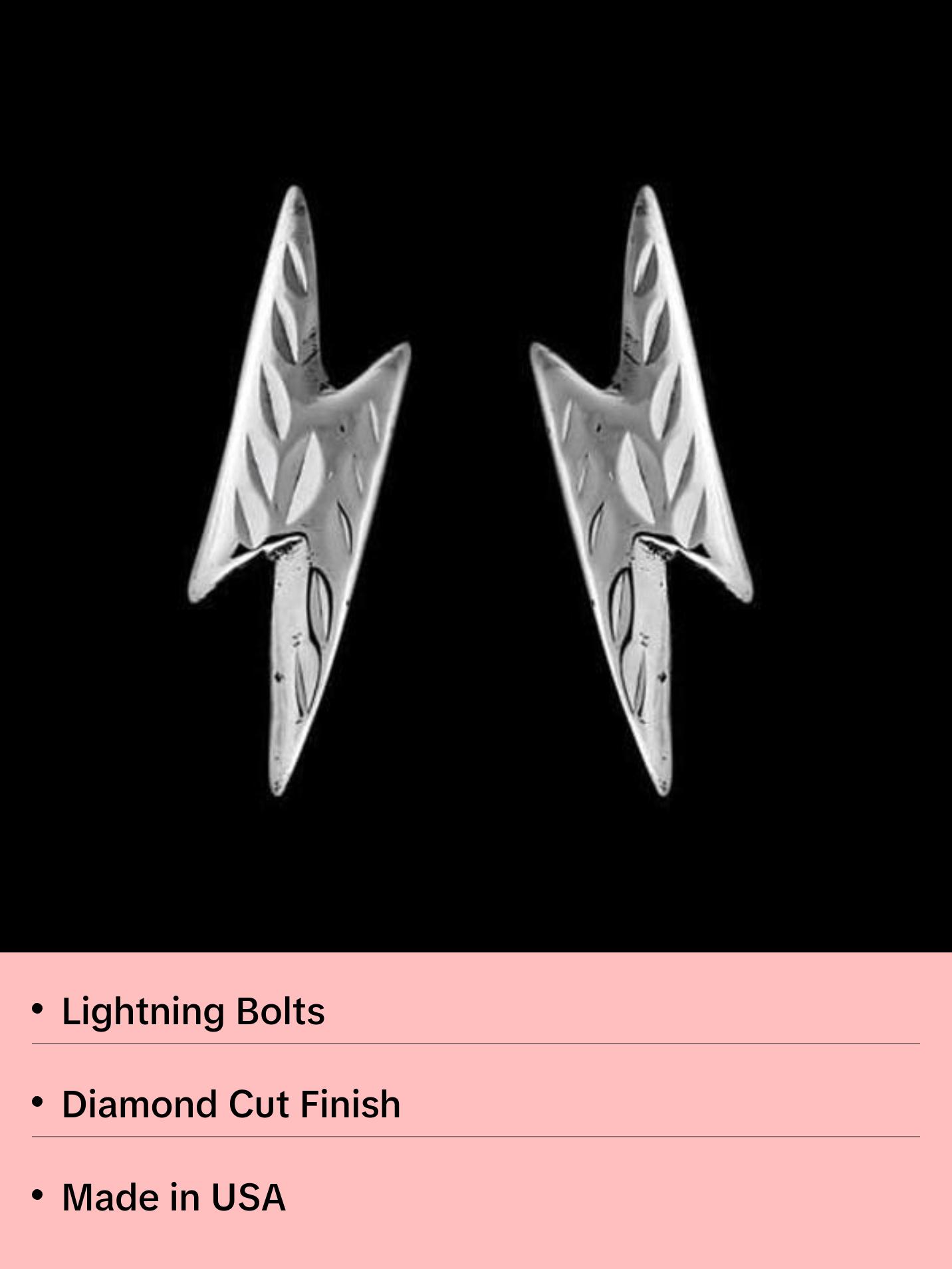 Lightning Bolt Stud Earrings