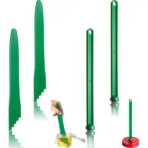 4 Pieces Canning Tools Kit, Includes 2 Magnetic Jar Lid Lifters and 2 Canning Bubble Remover Measurer, Canning Supplies (Dark Green)