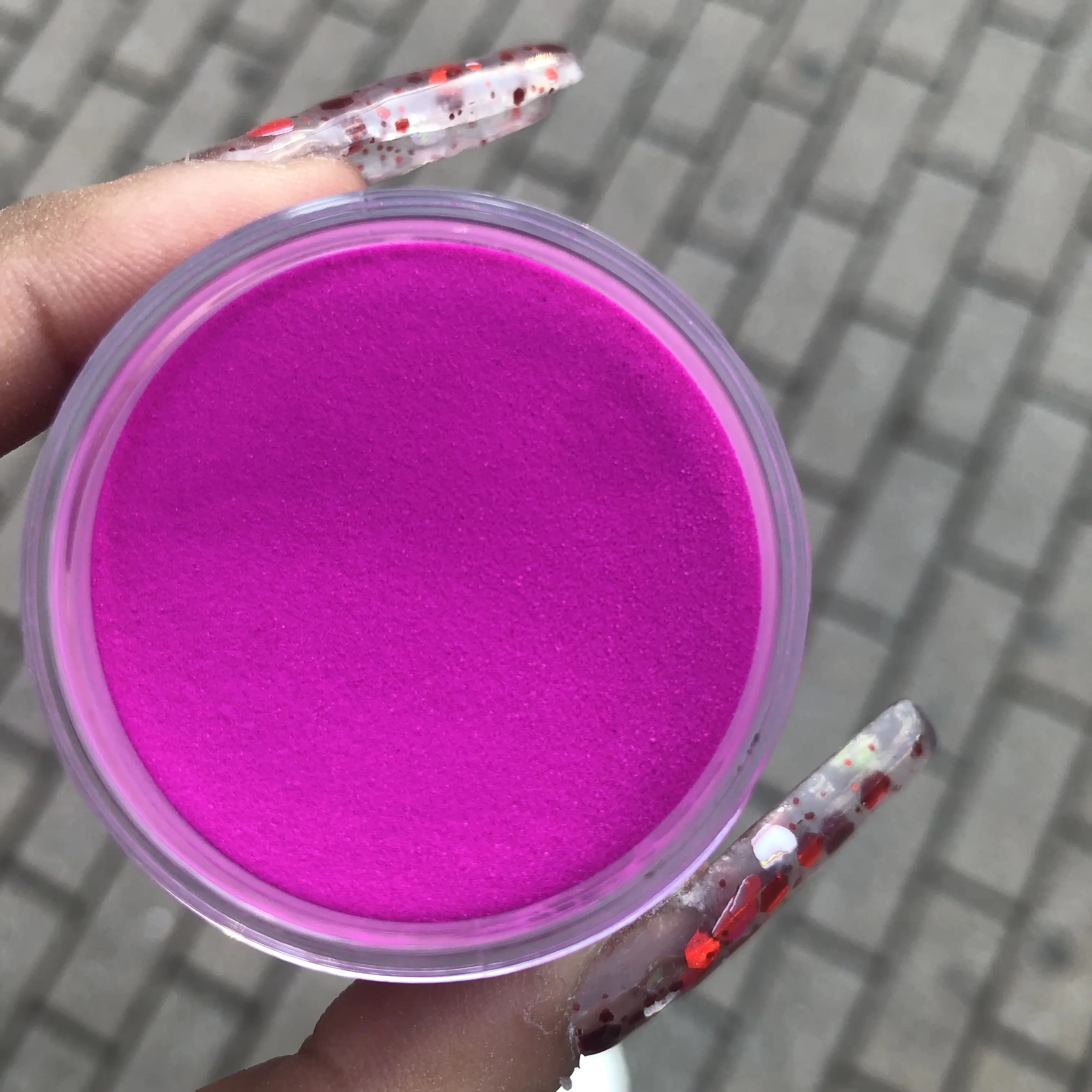 1oz Acrylic Powder "Fuchsia Pink" - Pastel Color Powder Product