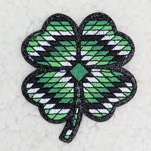 Four Leaf Clover Embroidered HAT/POCKET Patch