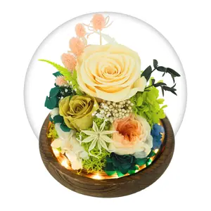 Romance Promises | Glass Dome Forever Yellow  Decor Boxes