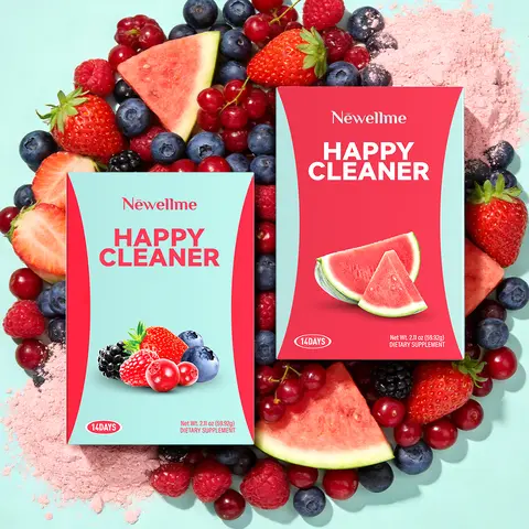 Newellme Happy Cleaner Watermelon Powder Probiotic Dietary Nutrition Supplement - General Wellness Supplement, Gut Health Vitamins & Minerals, Powder Vitamins & Minerals Formulas, Moringa Immunity Support, Digestive Enzymes, Prop 65 Safe Digestive Aid