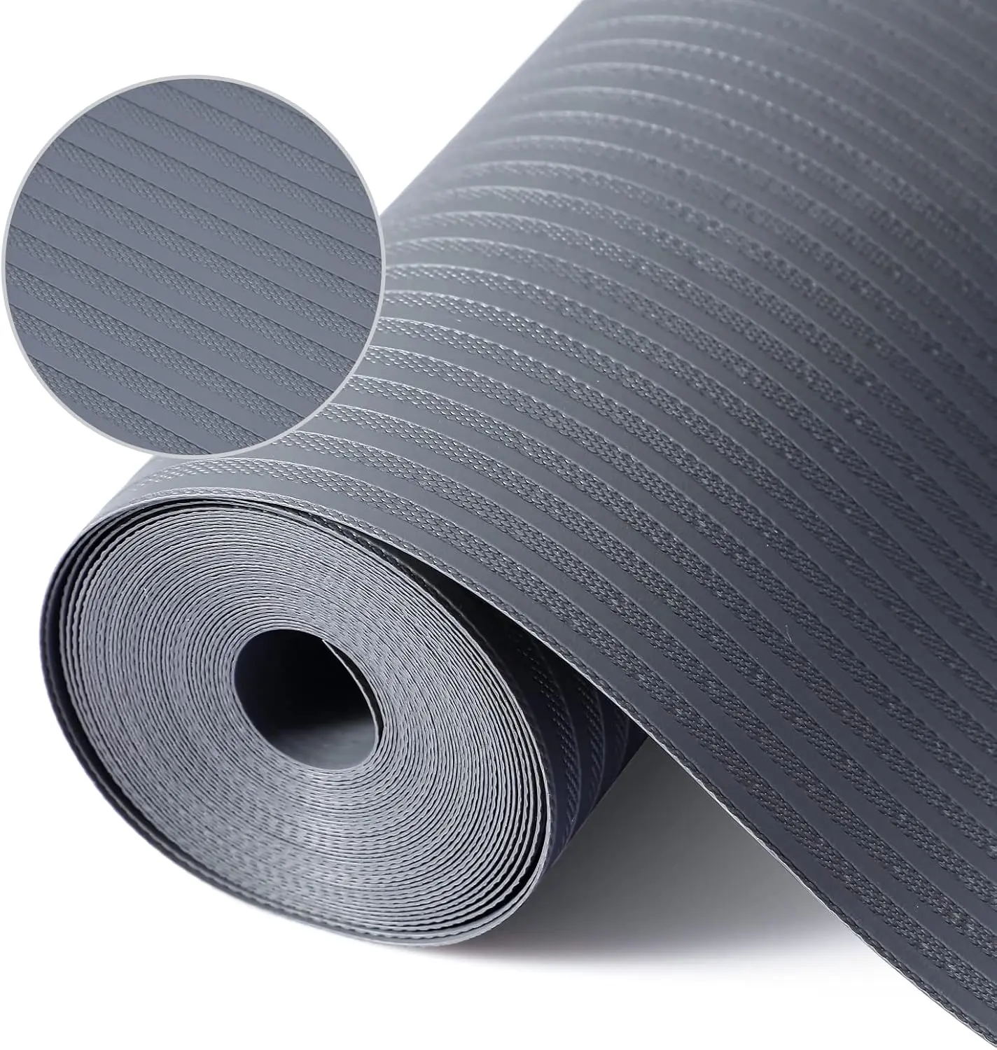 Shelf Liner Non Adhesive, Washable Cabinet Liners for Shelves, Waterproof Durable Non-Slip Drawer Liners for Kitchen Cabinets, Cupboard, Pantry, Gray 12" X 20'