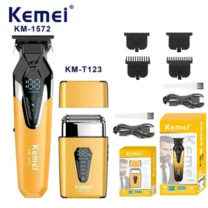 KM-1572 KM-T123 Electric Beard Trimmer, Professional Mini Shaver Set for Men, Ideal Gift for Home Use
