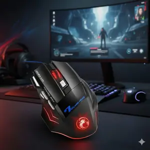 Ultimate Ergonomic RgB gaming mouse; 5500 Dpi, 7 Programmable Buttons, Anti-Slip Grip, Sweat-resistant, Usb wired for comfort & precision
