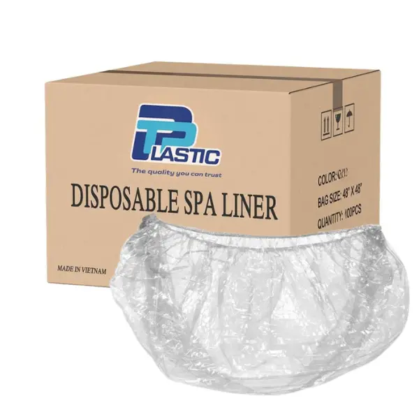 TP Plastic Pedicure Spa Liners – 100pcs Clear Disposable Foot Bath Liners for Salon & Home Durable