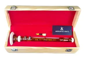 American Kilt Crafts Premium Great Highland Bagpipes Practice Chanter Improve Your Technique Enhance Your Sound in Wooden Case