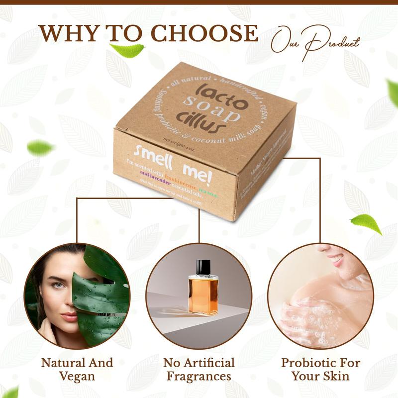 Lactosoapcillus Probiotic Bar Soap - Natural and Vegan - Plant-Based Materials - Natural Ingredients Without Harsh Chemicals