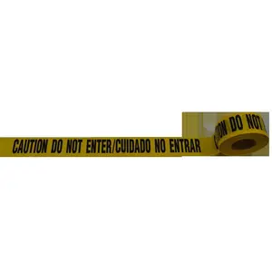 Barricade Tape 2 Mil Bilingual Caution Do Not Enter & Cuidado No Entrar, 3 in. x 1000 ft.