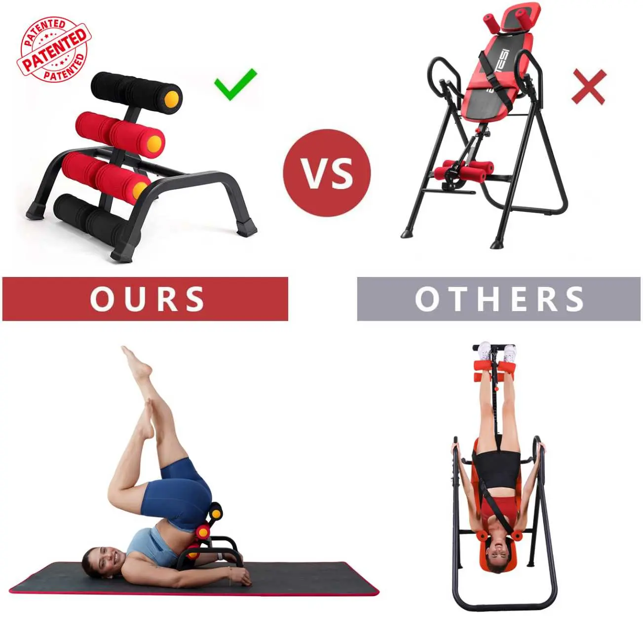Magic BB Back Stretcher for Lower Back training,  Mini Inversion Table,Yoga Headstand Machine,Strength Training Inversion Equipment for Relaxation and Strength, Handstand Trainer Equipment For Legs-Waist-Back-Buttock