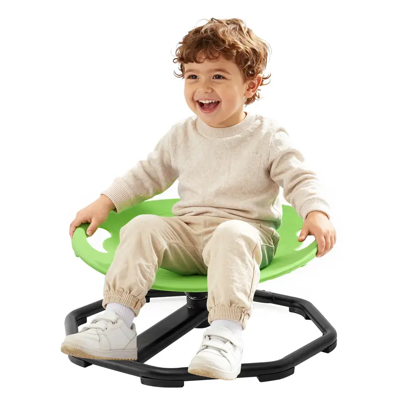 【ChristmasGift】VEVOR Green 360 Swivel Children's Furniture, Sensory Chair for Autistic Kids Ages 2-6, Swivels Easily, 110 LBS Capacity, 16.9" L x 14" W Rounded Seat, ADHD Support, Body Coordination Balance Training