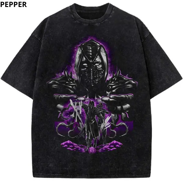 Noob Saibot Shirt, Mortal Kombat Shirt, Game Shirt, Vintage T-Shirt - Vintage Graphic Tee – Menswear & Womenswear – Streetwear Tops – Casual Cotton Crewneck Shortsleeve T-shirt