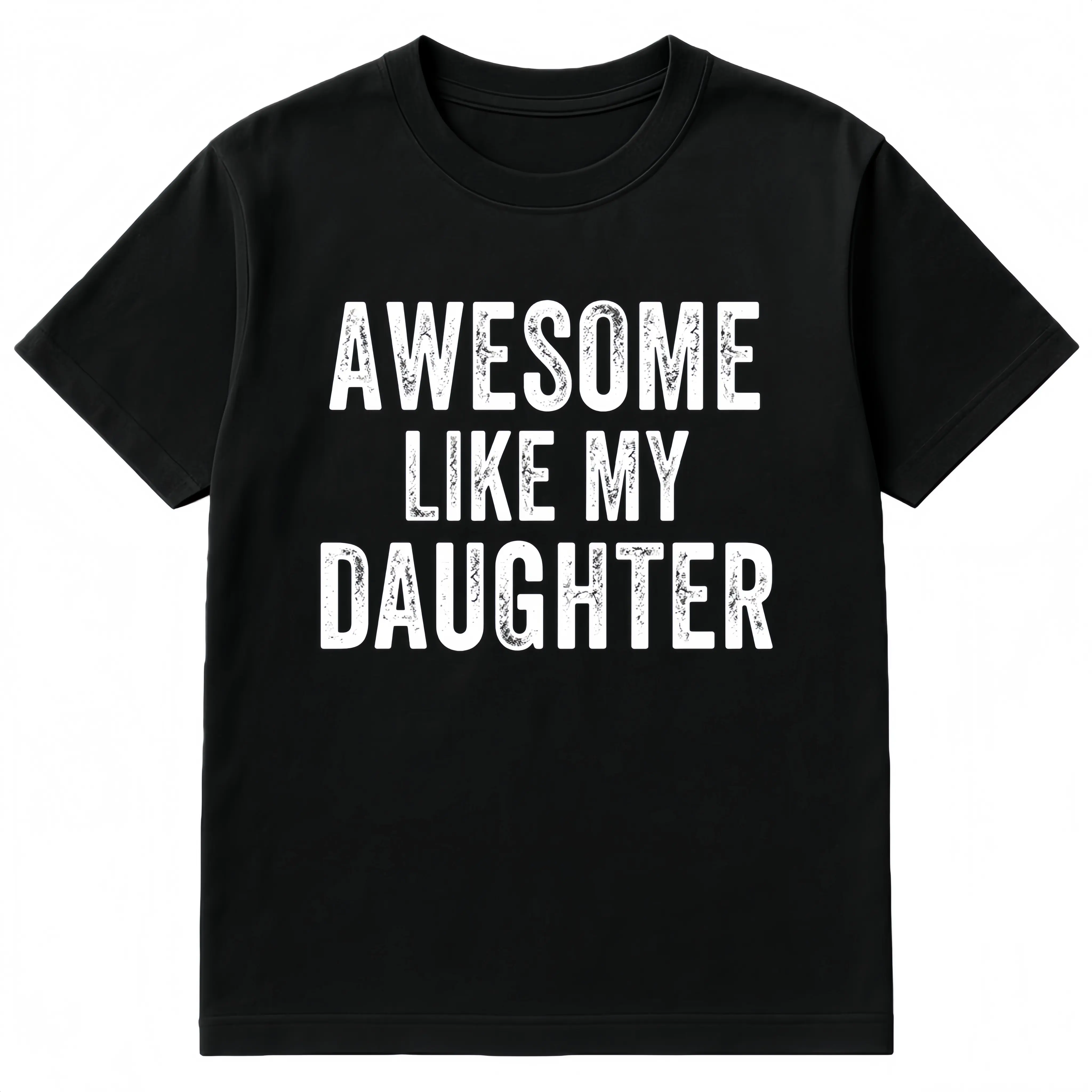 Women's Round Neck Short-Sleeve Fitted Graphic Tee, Proud  Humor 1-Piece  Gift Top for Father’s Day, Casual Fashion Apparel with Tiktokshopspringglowup, Summervibes,summerwins,summeroutfits,vacationoutfits,beachoutfits