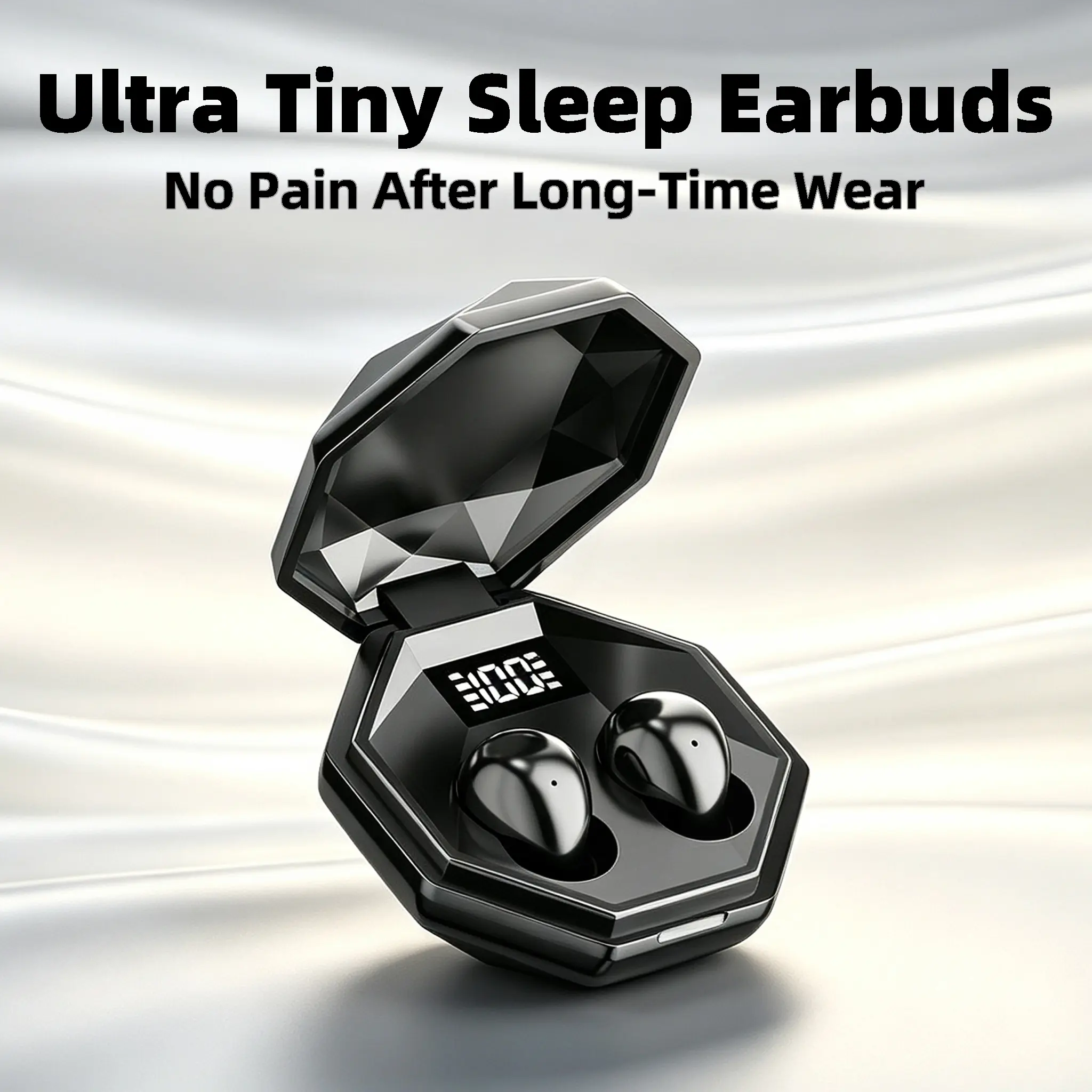 Bluetooth 6.0 Sleep Headphones for Side Sleepers - Tiny Soft Silicone, Noise Cancellation, Water Resistant, Rich Stereo Sound, Phone Compatible, All-Night Earache & Pressure-Free Comfort