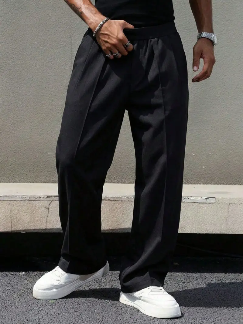 wide leg suit pants men - TikTok Shop