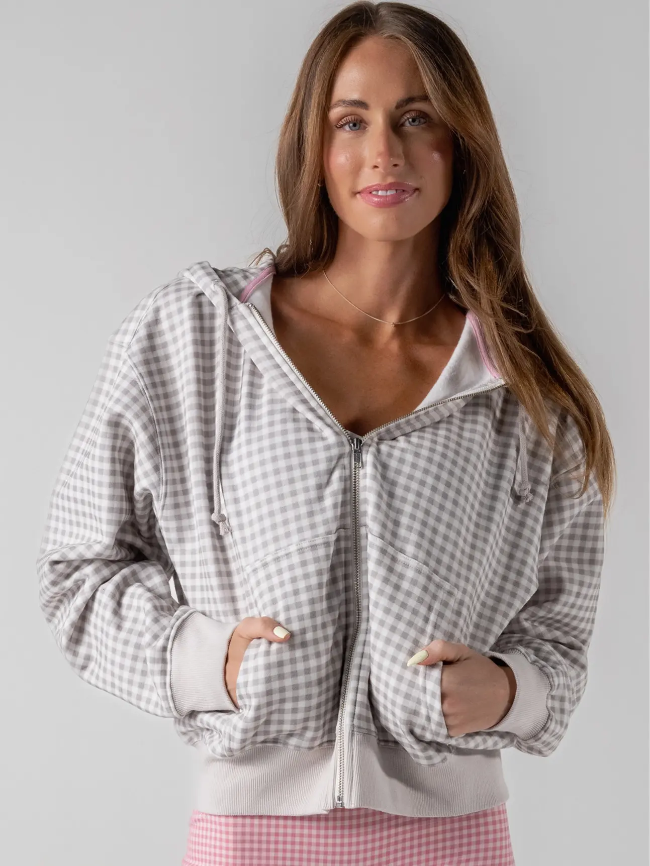 ACTA Boyfriend Zip-Up 100% Cotton Lightweight Soft Terry Material Oversized Fit with Full-length Zipper and Front Pockets