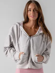 ACTA Boyfriend Zip-Up 100% Cotton Lightweight Soft Terry Material Oversized Fit with Full-length Zipper and Front Pockets