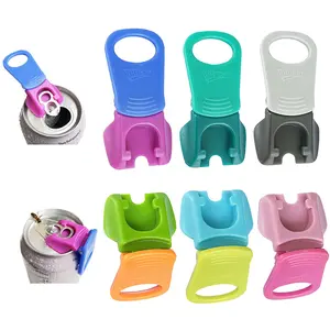 6 pcs Manual Easy Can Opener, 6 Pack Soda Beer Can Opener, Leakproof Beverage Can Cover Protector, Premium Plastic Shields Can Openers for Pop, Coke, Beer, Soda, Drink Aluminum Beverage