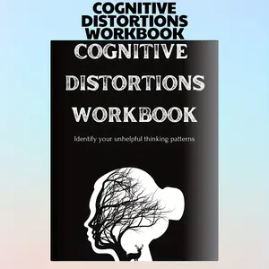 Cognitive Distortion Workbook, Identify & Challenge Helpless Thinking Patterns, Dbt Cbt Bpd Mental Health Tools, Adult Anxiety Management Skills, Self Improvement Journal