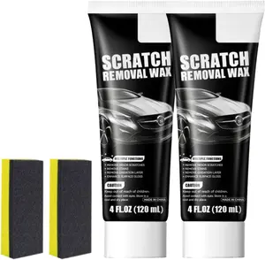 Pcs Car Scratch Remover Wax,Scratch Remover for Vehicles,Scratch Removal Wax,Car Paint Scratch Repair with Sponge and Cloth,Universal Premium Polishing Compound for Deep Scratches