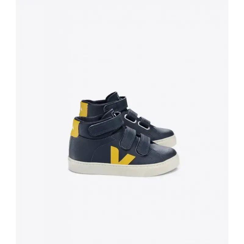 Veja Cobalt Yellow High Top Velcro Sneaker V10H