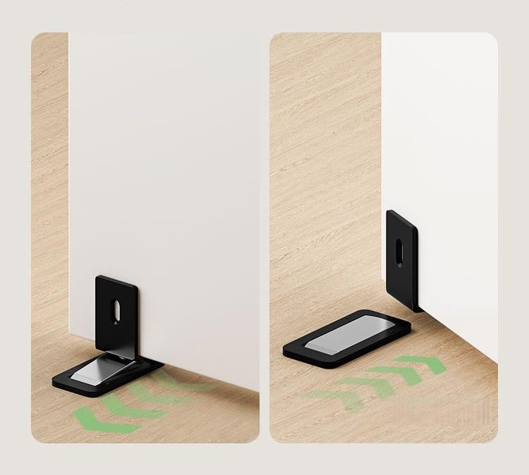 Includes shipping cost. Ultra-thin invisible magnetic bathroom door holder, no drilling required, new model, anti-collision, ultra-narrow frame, aluminum alloy, strong magnet for glass doors.