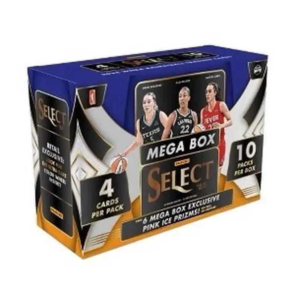 Panini Mega Box Select 2025 - 10 Packs with 4 Cards Each - 6 Exclusive Pink Ice Prizms - Paige Bueckers, A'ja Wilson, Caitlin Clark Cards