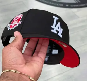 New Era 9FORTY Black Baseball Cap LA Dodgers Hat – Anniversary Side Patch LA Hat Adjustable MLB Premium Streetwear Caps for Men Women Unisex Raised 3D Logo Urban Fashion Trend 2026 Casual Outfit Sports Cap