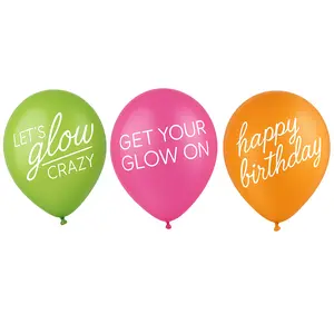 Neon Glow Party Balloons, 6-Pack