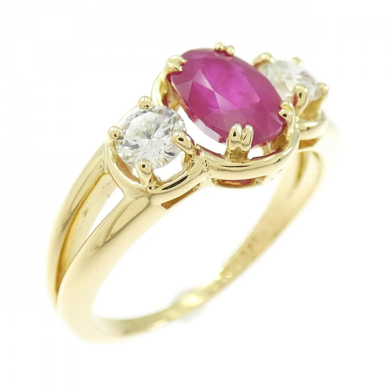 Chaumet Phil D'Amour Au750 Diamond Ruby Ring Size 13