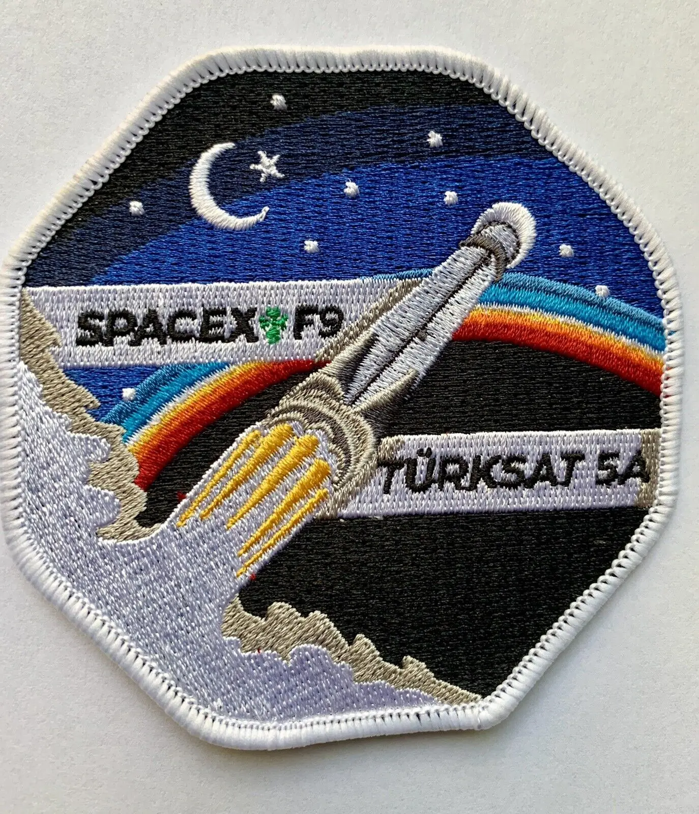 Original SpaceX TURKSAT 5A Falcon 9 Mission patch 3.5