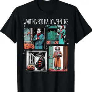 Comfort Cotton Short Sleeve T- Shirt [100% Cotton] Spooky Halloween Vibes T-Shirt With Jack O Lantern Decor.