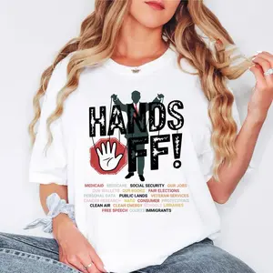 Hands Off Protest Shirt Political Activism Tee Merch Save Public Lands Medicare Social Security Free Speech Tee Unisex Crewneck T-Shirt Sweatshirt Hoodie