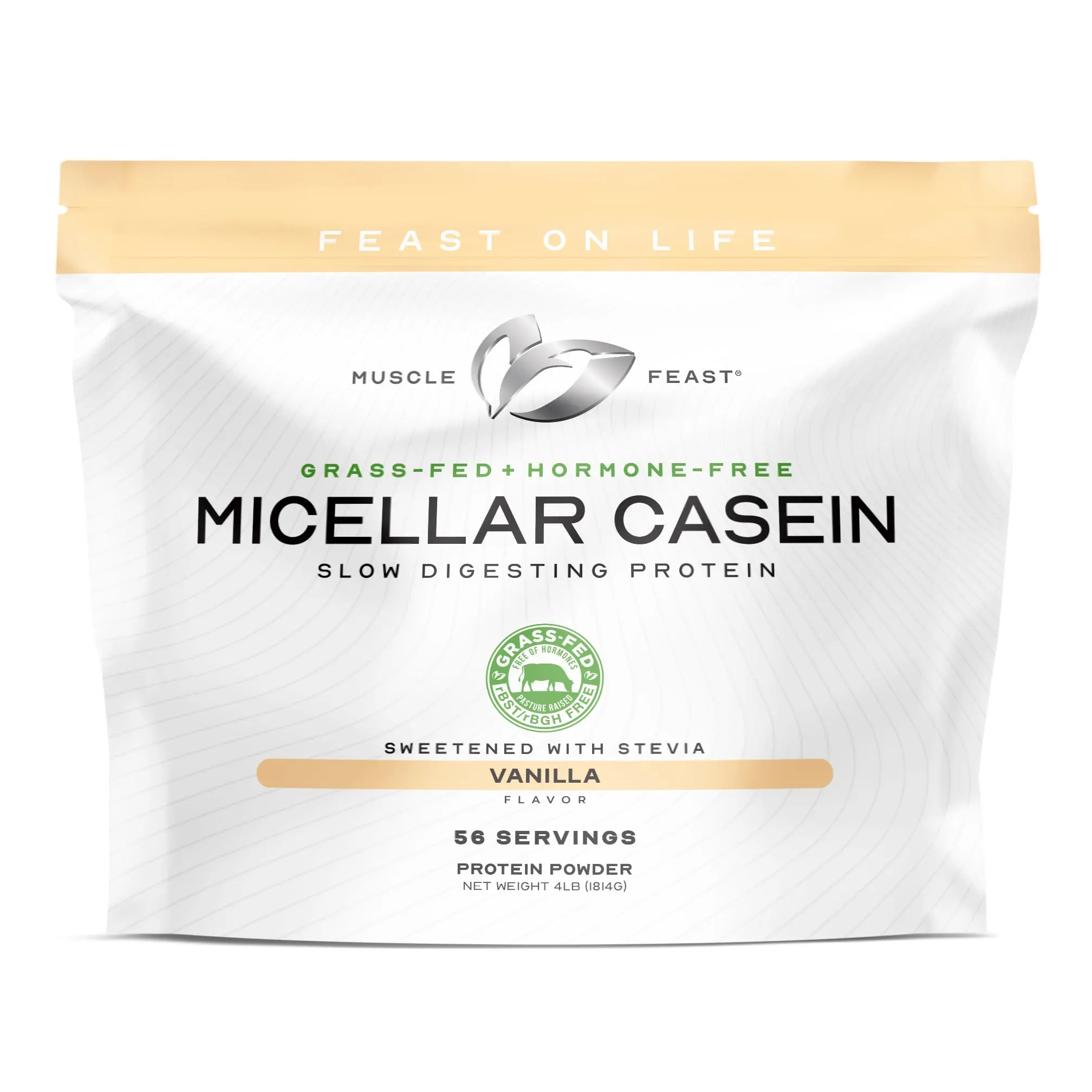 Micellar Casein Protein, All Natural Pasture Raised Hormone Free Soy Free