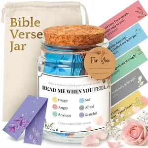 90 Day  Verse Jar - Color Coded  Verses in a Jar, Christian Graduation Gifts, Read Me When for  Encouragement & Prayer for Mom and Nana, Inspirational Women Faith