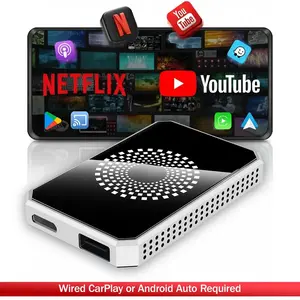 Screen Mirroring Adapter for Car, Netflix Youtube Tiktok Google Play, 3-In-1 Wireless Streaming, Compatible with Original Carplay Cars