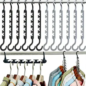 12Pieces Closet Organizer Set, Durable Clothing Storage Rack, Space-Saving Wardrobe Essential, Smart Hanging Clothes Stand