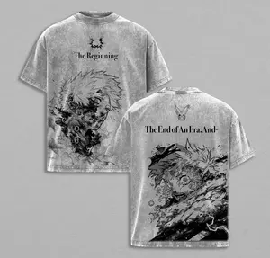 Bakugo & Deku The Beginning The End T-Shirt, My Hero Academia Vintage Washed Oversized Tee, Heavy Cotton Anime Streetwear Top, Emotional Final Arc Graphic Shirt, Unisex Otaku Casual Outfit, Gift For Anime Fan