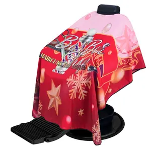 Regale Festive Holiday Barber Shop Cape - Professional Hair Styling Cape