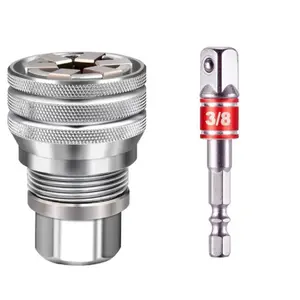 Universal Adjustable Socket Wrench with Adapter 10-19mm 3/8''-3/4'' Ratchet Wrench  Updated Adjustable Drive Socket Wrench Sleeve for 3/8" Drive Ratchet Torque Wrench and Power Drill