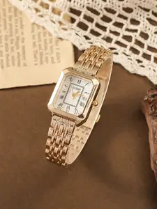 Women's Elegant Rectangle Dial Quartz Watch, Modern Trendy Watch, Fashion Watch for Party, Daily Clothing Decor, Trendy All-match & Exquisite Watch for Birthday Gift without Box