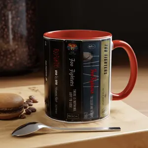 Fighters Albums Cassette Collection Retro Accent Mug