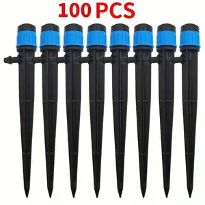 100 Adjustable 360-Degree Sprinkler Heads, Suitable for Garden and Greenhouse Watering - Fits 4/7mm Hose Connectors and Hose End Sprayer